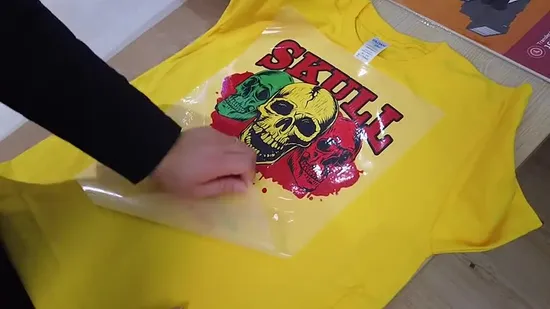 Stampa logo Wholsale su tessuto Quick Press Vinyl Eco Solven Printer Cmyk + White Dtf DTG Pet Transfer Film Inchiostro bianco T Trasferimento di calore